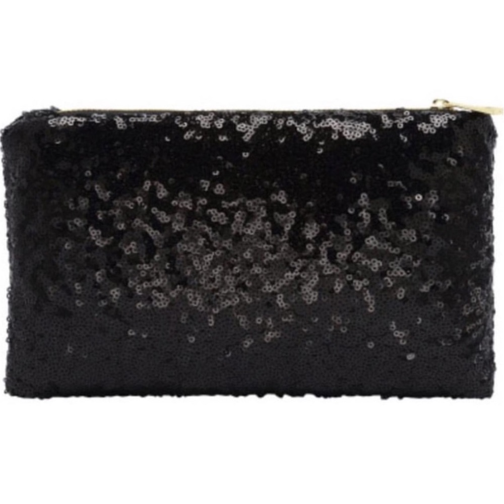 Small Black Sequin Clutch
